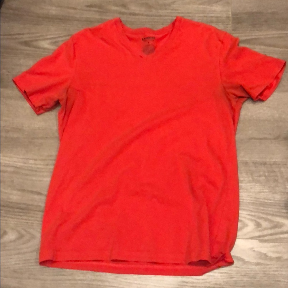 Express Orange V Neck